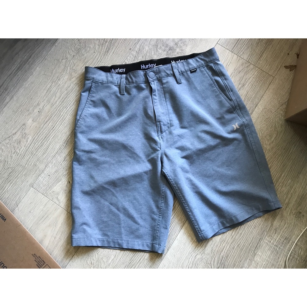 Hurley Dri-FIT Hybrid Walkshorts Mens 32 Heather Blue Grey Chino Shorts